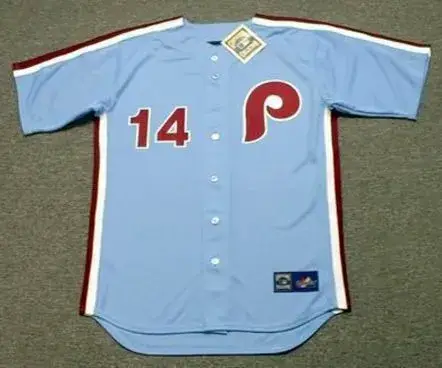 PETE ROSE Philadelphia Phillies 1980 Away Majestic Baseball Throwback Jersey