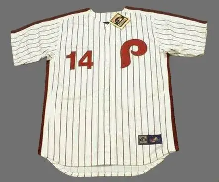 PETE ROSE Philadelphia Phillies 1980 Home Majestic Baseball Throwback Jersey