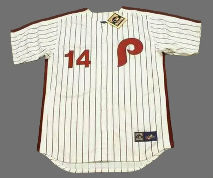 PETE ROSE Philadelphia Phillies 1980 Home Majestic Baseball Throwback Jersey