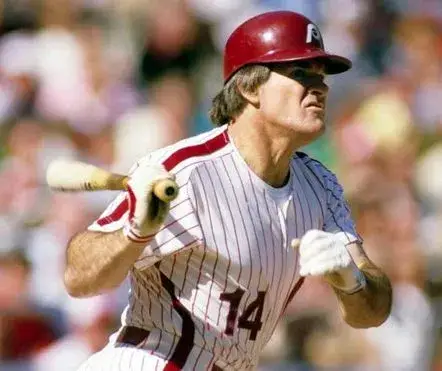 PETE ROSE Philadelphia Phillies 1980 Home Majestic Baseball Throwback Jersey 