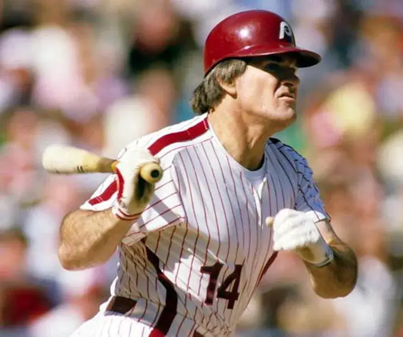 PETE ROSE Philadelphia Phillies 1980 Home Majestic Baseball Throwback Jersey 