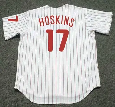 RHYS HOSKINS Philadelphia Phillies Home Majestic Baseball Jersey 