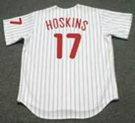 RHYS HOSKINS Philadelphia Phillies Home Majestic Baseball Jersey 
