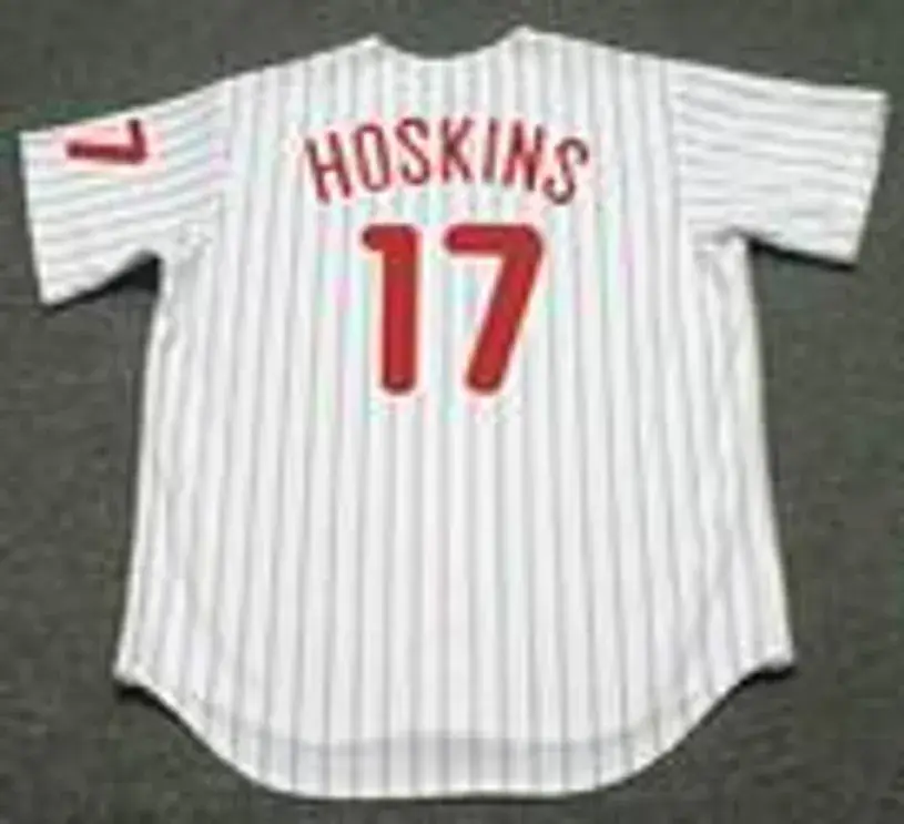 RHYS HOSKINS Philadelphia Phillies Home Majestic Baseball Jersey 