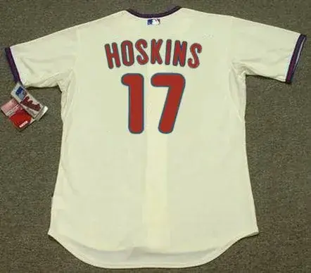 RHYS HOSKINS Philadelphia Phillies Majestic Alternate “Cool Base” Authentic Baseball Jersey 