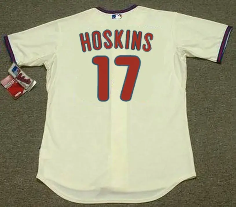RHYS HOSKINS Philadelphia Phillies Majestic Alternate “Cool Base” Authentic Baseball Jersey 