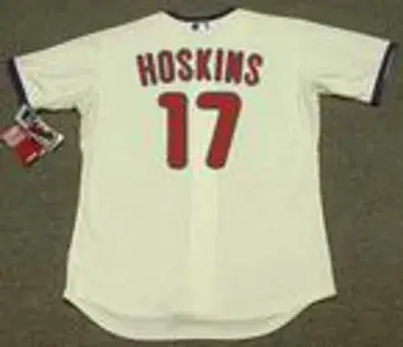 RHYS HOSKINS Philadelphia Phillies Majestic Alternate “Cool Base” Authentic Baseball Jersey 