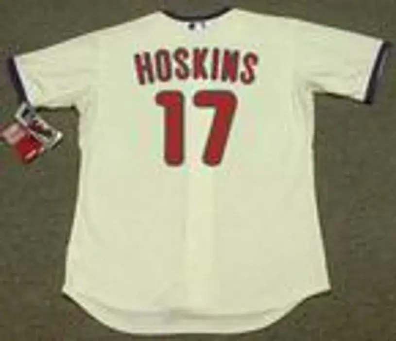 RHYS HOSKINS Philadelphia Phillies Majestic Alternate “Cool Base” Authentic Baseball Jersey 