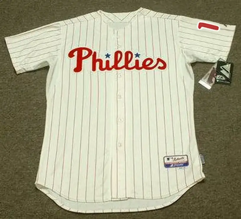 RHYS HOSKINS Philadelphia Phillies Majestic Home “Cool Base” Authentic Baseball Jersey