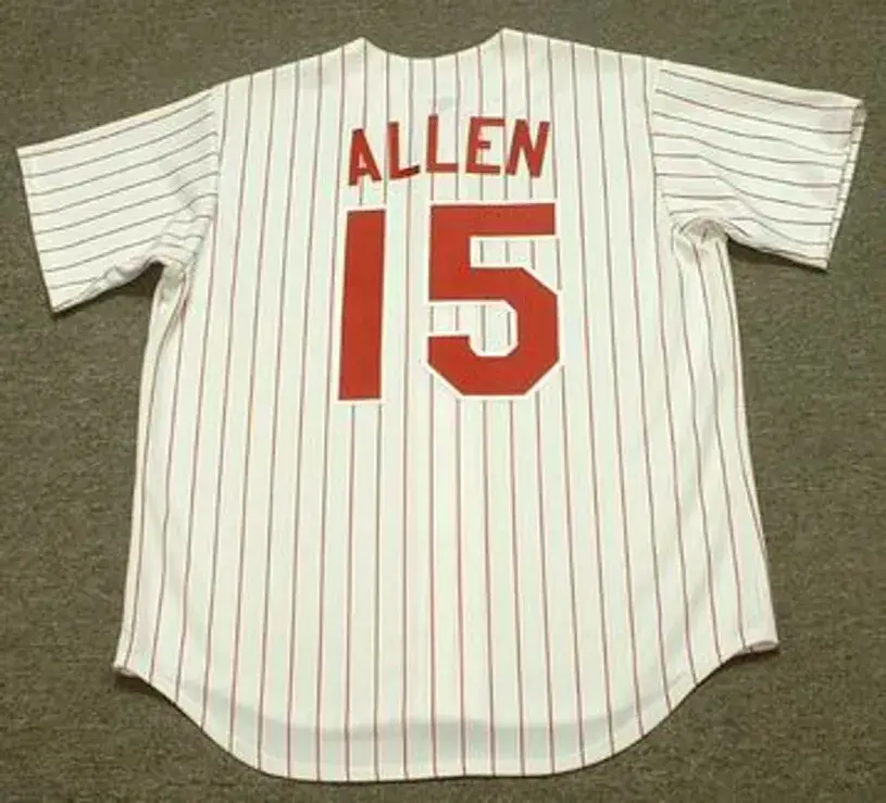 RICHIE ALLEN Philadelphia Phillies 1960’s Majestic Throwback Baseball Jersey 