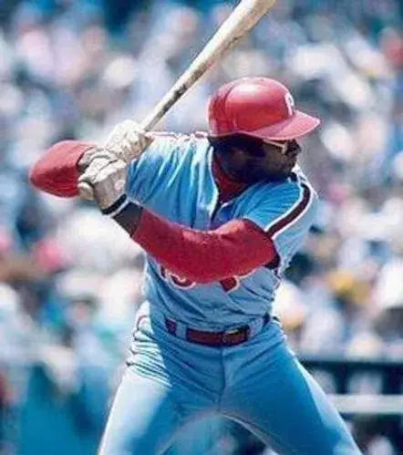 RICHIE ALLEN Philadelphia Phillies 1975 Majestic Cooperstown Throwback Away Baseball Jersey 