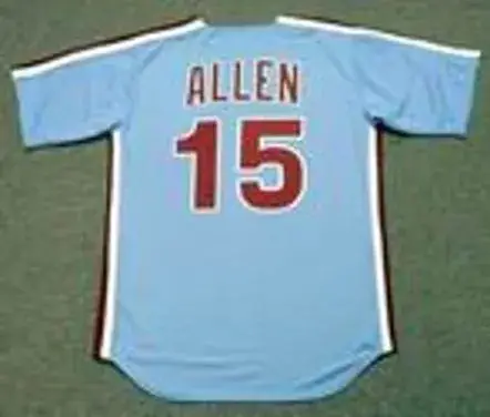 RICHIE ALLEN Philadelphia Phillies 1975 Majestic Cooperstown Throwback Away Baseball Jersey 