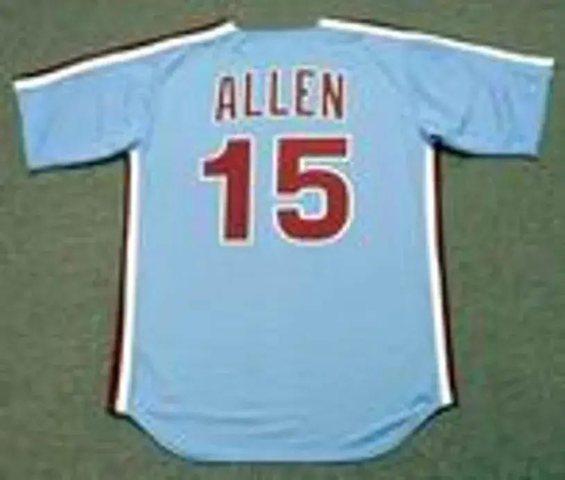 RICHIE ALLEN Philadelphia Phillies 1975 Majestic Cooperstown Throwback Away Baseball Jersey 