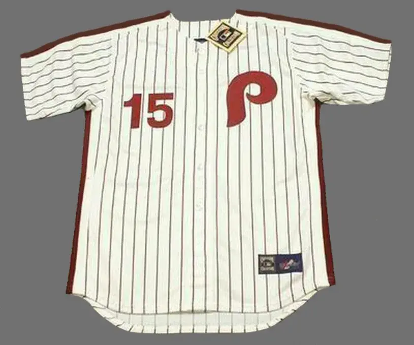 RICHIE ALLEN Philadelphia Phillies 1975 Majestic Cooperstown Throwback Home Baseball Jersey