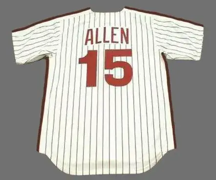 RICHIE ALLEN Philadelphia Phillies 1975 Majestic Cooperstown Throwback Home Baseball Jersey 