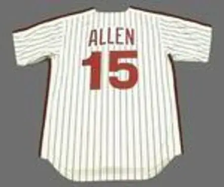 RICHIE ALLEN Philadelphia Phillies 1975 Majestic Cooperstown Throwback Home Baseball Jersey 