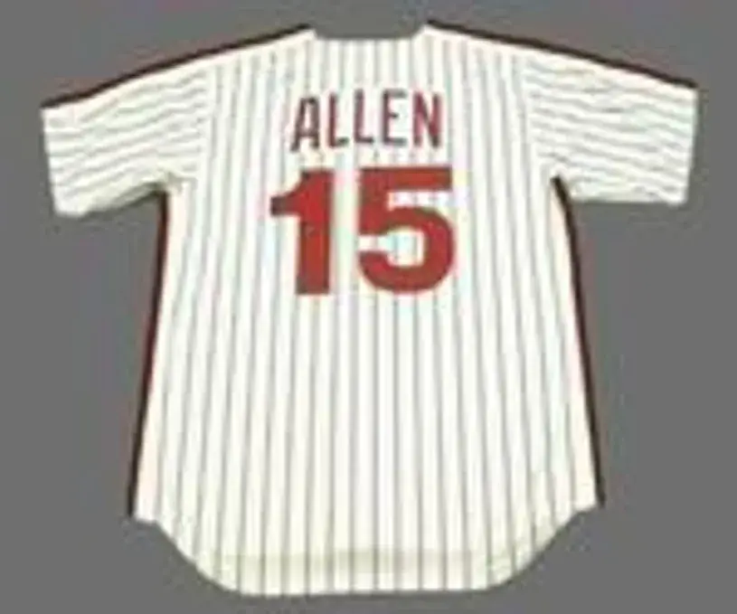 RICHIE ALLEN Philadelphia Phillies 1975 Majestic Cooperstown Throwback Home Baseball Jersey 