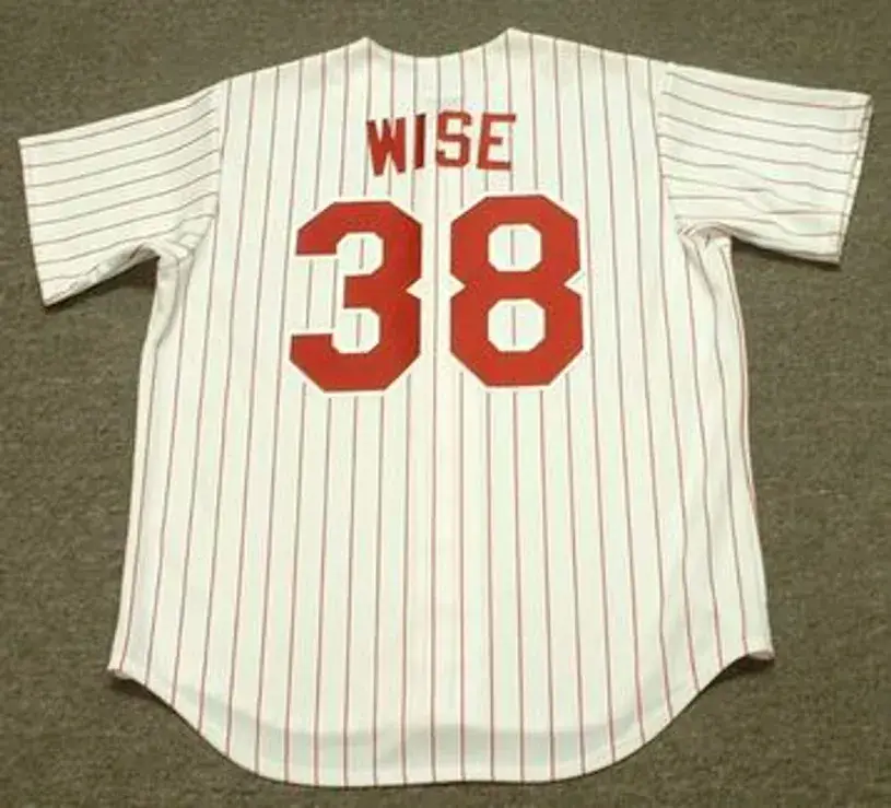 RICK WISE Philadelphia Phillies 1960’s Majestic Throwback Baseball Jersey 