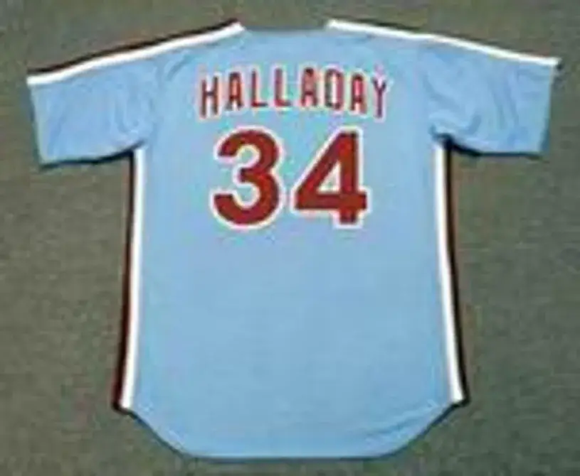 ROY HALLADAY Philadelphia Phillies 1980’s Away Majestic Throwback Baseball Jersey 