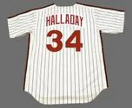 ROY HALLADAY Philadelphia Phillies 1980’s Home Majestic Throwback Baseball Jersey 