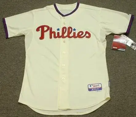 ROY HALLADAY Philadelphia Phillies 2010 Alternate Majestic “Cool Base” Authentic Throwback Baseball Jersey