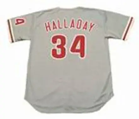 ROY HALLADAY Philadelphia Phillies 2010 Away Majestic Throwback Baseball Jersey 