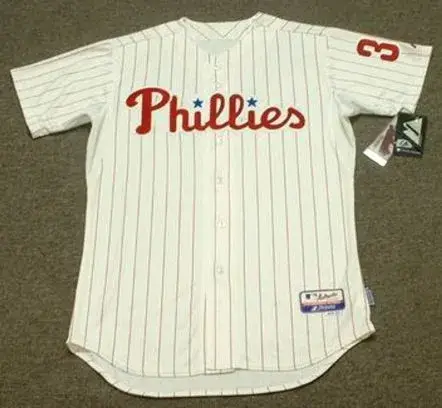 ROY HALLADAY Philadelphia Phillies 2010 Home Majestic “Cool Base” Authentic Throwback Baseball Jersey