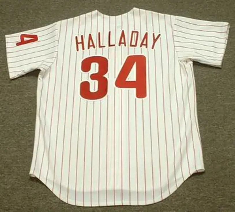 ROY HALLADAY Philadelphia Phillies 2010 Home Majestic Throwback Baseball Jersey 