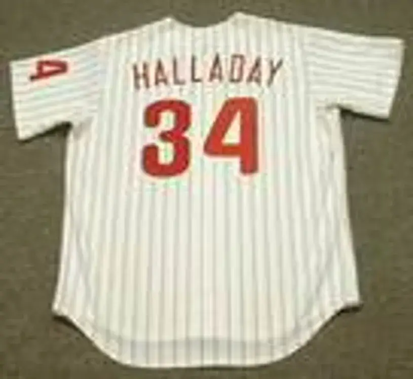 ROY HALLADAY Philadelphia Phillies 2010 Home Majestic Throwback Baseball Jersey 