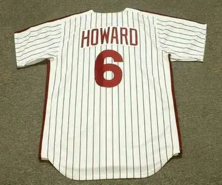 RYAN HOWARD Philadelphia Phillies 1980’s Majestic Cooperstown Throwback Home Baseball Jersey 