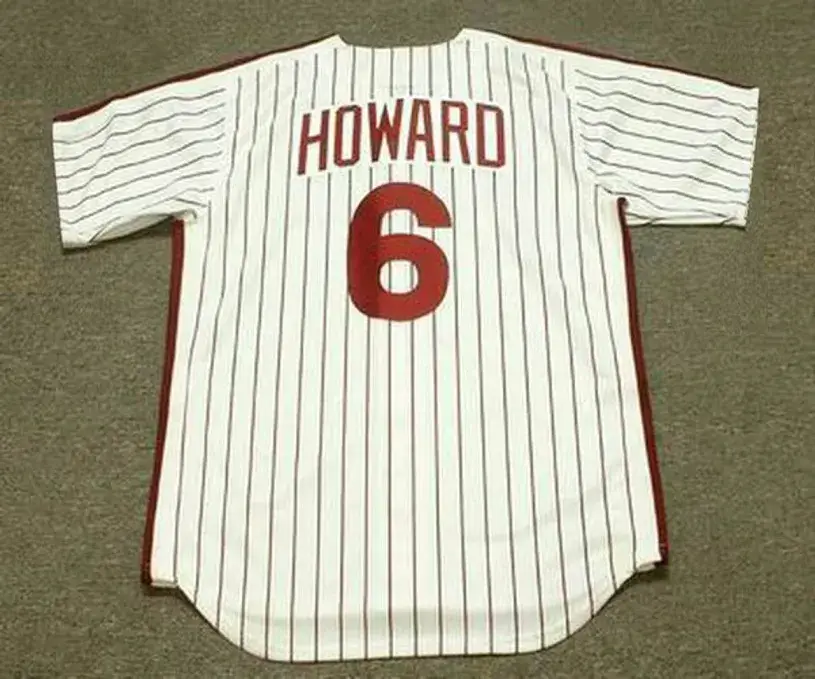 RYAN HOWARD Philadelphia Phillies 1980’s Majestic Cooperstown Throwback Home Baseball Jersey 