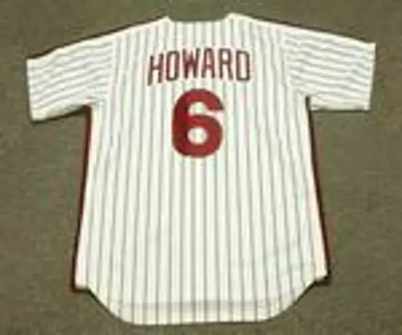 RYAN HOWARD Philadelphia Phillies 1980’s Majestic Cooperstown Throwback Home Baseball Jersey 