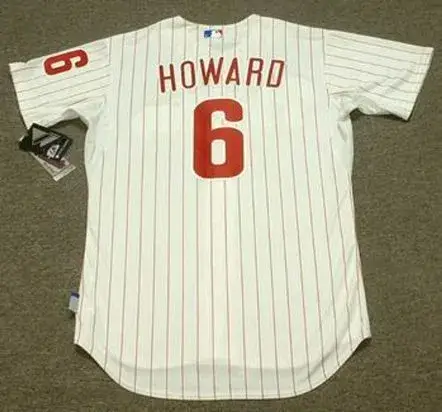 RYAN HOWARD Philadelphia Phillies 2010 Majestic “Cool Base” Authentic Home Baseball Jersey 
