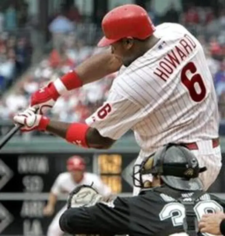 RYAN HOWARD Philadelphia Phillies 2010 Majestic “Cool Base” Authentic Home Baseball Jersey 