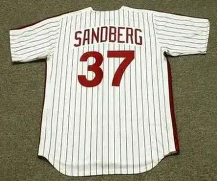 RYNE SANDBERG Philadelphia Phillies 1981 Cooperstown Throwback Home Baseball Jersey 