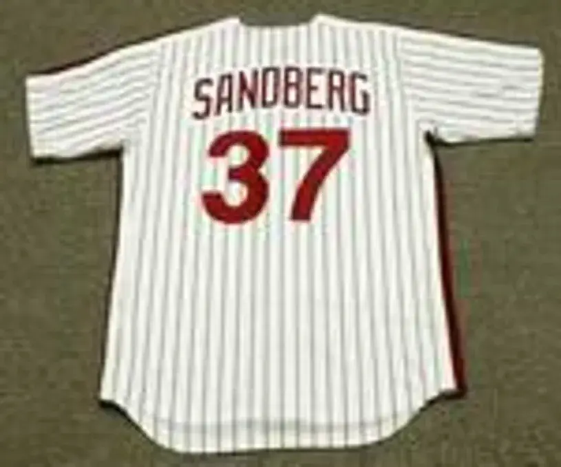 RYNE SANDBERG Philadelphia Phillies 1981 Cooperstown Throwback Home Baseball Jersey 