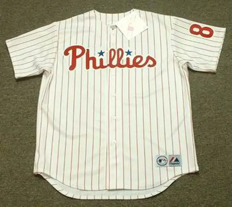 SHANE VICTORINO Philadelphia Phillies 2010 Majestic Throwback Home Baseball Jersey