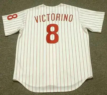 SHANE VICTORINO Philadelphia Phillies 2010 Majestic Throwback Home Baseball Jersey 