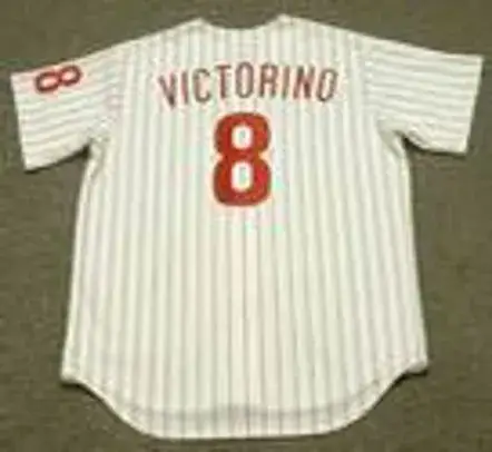 SHANE VICTORINO Philadelphia Phillies 2010 Majestic Throwback Home Baseball Jersey 
