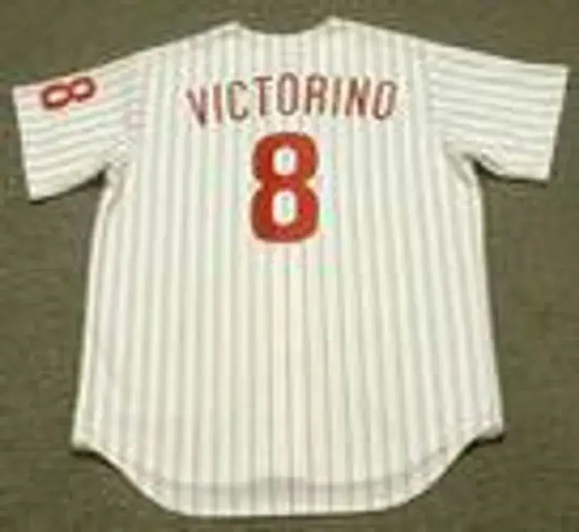 SHANE VICTORINO Philadelphia Phillies 2010 Majestic Throwback Home Baseball Jersey 