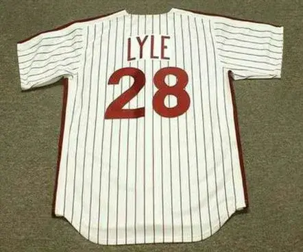 SPARKY LYLE Philadelphia Phillies 1981 Majestic Cooperstown Throwback Home Baseball Jersey 