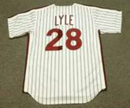 SPARKY LYLE Philadelphia Phillies 1981 Majestic Cooperstown Throwback Home Baseball Jersey 