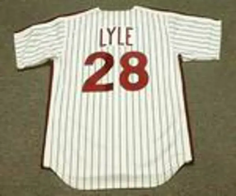 SPARKY LYLE Philadelphia Phillies 1981 Majestic Cooperstown Throwback Home Baseball Jersey 