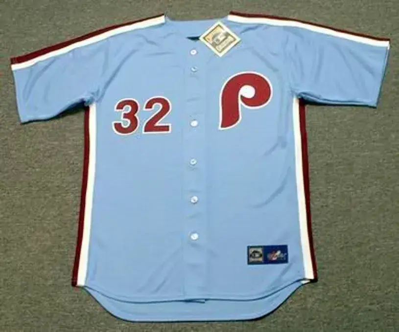 STEVE CARLTON Philadelphia Phillies 1980 Away Majestic Throwback Baseball Jersey
