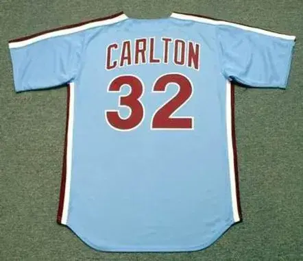 STEVE CARLTON Philadelphia Phillies 1980 Away Majestic Throwback Baseball Jersey 