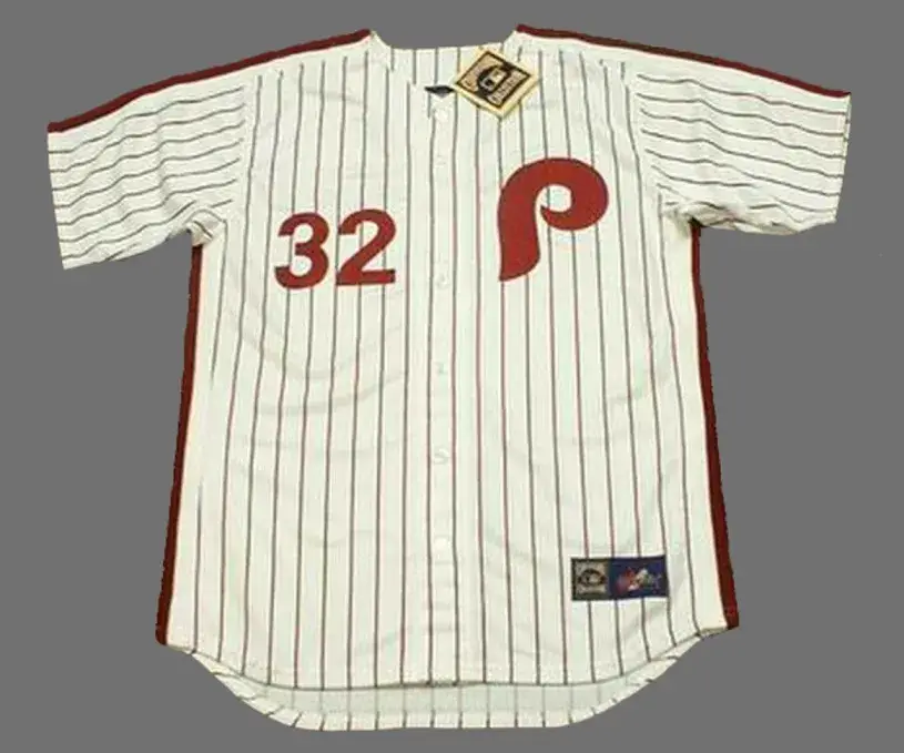 STEVE CARLTON Philadelphia Phillies 1980 Home Majestic Throwback Baseball Jersey