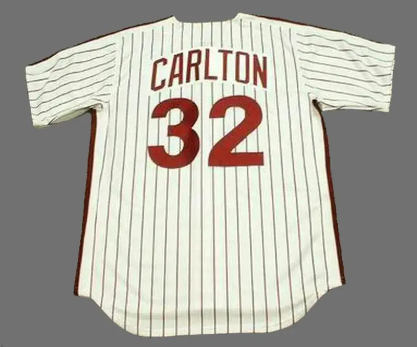 STEVE CARLTON Philadelphia Phillies 1980 Home Majestic Throwback Baseball Jersey 