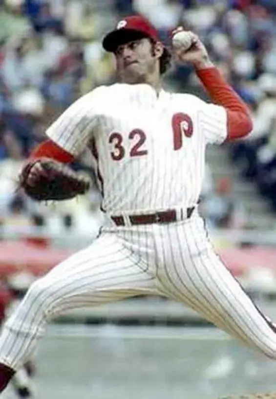 STEVE CARLTON Philadelphia Phillies 1980 Home Majestic Throwback Baseball Jersey 