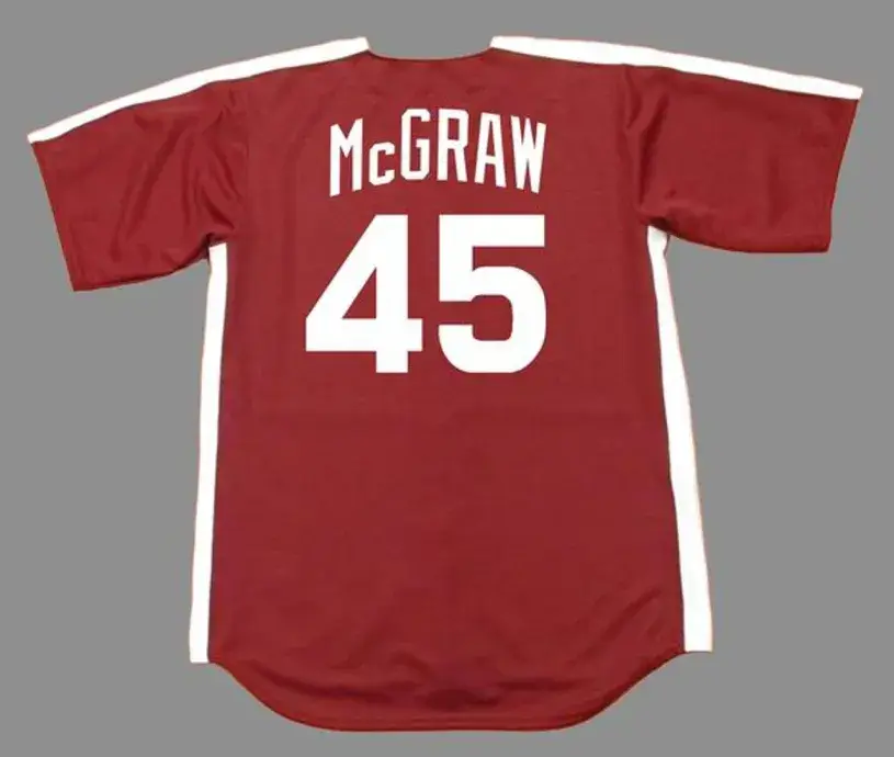 TUG McGRAW Philadelphia Phillies 1979 Majestic Cooperstown Throwback Jersey 