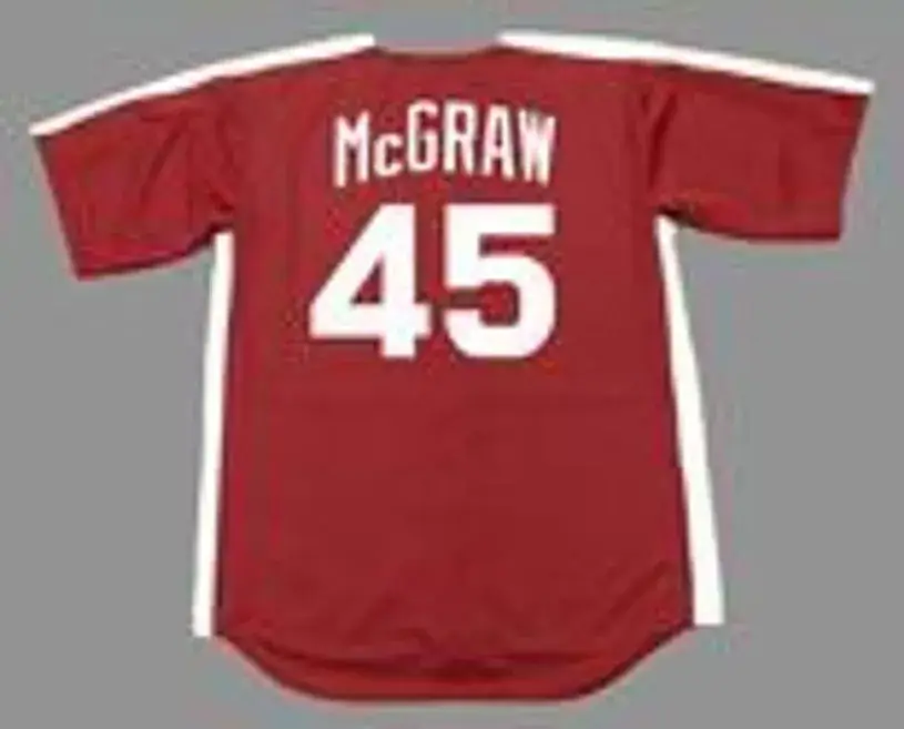 TUG McGRAW Philadelphia Phillies 1979 Majestic Cooperstown Throwback Jersey 